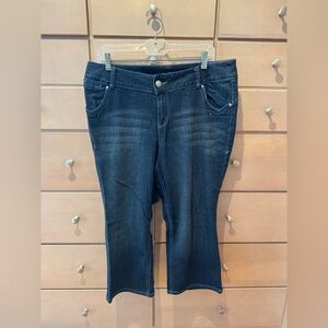Lane Bryant Dark Indigo Wash Signature Cropped  Jeans Size 25